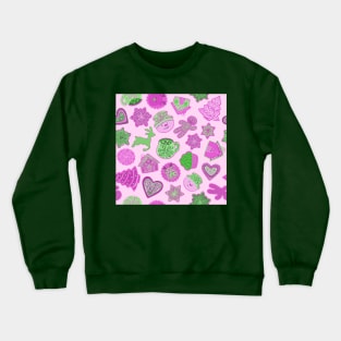 Pink Christmas Ginger cookies Crewneck Sweatshirt